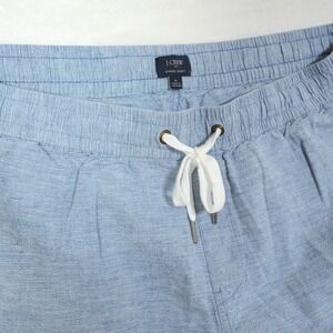 Calvin Klein Chino Shorts Men's Size XL Baby Blue 8" Linen Blend Tie Lightweight